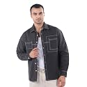 Beyoung Cotton Contrast Stitch Relaxed Fit Shirt