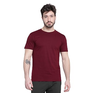BEYOUNG Cotton Regular Fit Plain T-Shirt for