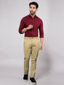 BEYOUNG Regular Fit Men Beige Trousers