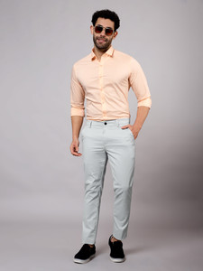 BEYOUNG Regular Fit Men White Trousers
