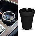 BEYPOVK Car Ashtray with Lid, Smokeless Ashtrays for Car Cup Holder Smell Proof, Automotive Interior Accessories Portable Cigarette Ash Tray for Indoor Home Office Outdoor Car Truck SUV (Black)