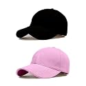 Single and Combo Plain Soft Cotton Adjustable Unisex Cap Quick Drying Sun Hat Protection for Summers Outdoor Activites Sports Baseball Hat for Men and Women (Freesize)