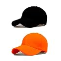 Single and Combo Plain Soft Cotton Adjustable Unisex Cap Quick Drying Sun Hat Protection for Summers Outdoor Activites Sports Baseball Hat for Men and Women (Freesize)