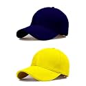 Single and Combo Plain Soft Cotton Adjustable Unisex Cap Quick Drying Sun Hat Protection for Summers Outdoor Activites Sports Baseball Hat for Men and Women (Freesize)