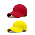 Single and Combo Plain Soft Cotton Adjustable Unisex Cap Quick Drying Sun Hat Protection for Summers Outdoor Activites Sports Baseball Hat for Men and Women (Freesize)