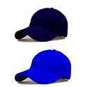 Single and Combo Plain Soft Cotton Adjustable Unisex Cap Quick Drying Sun Hat Protection for Summers Outdoor Activites Sports Baseball Hat for Men and Women (Freesize)