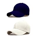 Single and Combo Plain Soft Cotton Adjustable Unisex Cap Quick Drying Sun Hat Protection for Summers Outdoor Activites Sports Baseball Hat for Men and Women (Freesize)