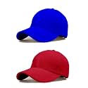 Single and Combo Plain Soft Cotton Adjustable Unisex Cap Quick Drying Sun Hat Protection for Summers Outdoor Activites Sports Baseball Hat for Men and Women (Freesize)