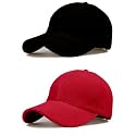 Single and Combo Plain Soft Cotton Adjustable Unisex Cap Quick Drying Sun Hat Protection for Summers Outdoor Activites Sports Baseball Hat for Men and Women (Freesize)