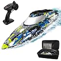 BEZGAR TX123 Remote Control Boats - Fast Speed RC Boat 32+ KPH with Suitcase for Lakes & Pools & Salt Water