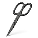 BEZOX Curved Nail Scissors – Fingernail Scissor for Women, Toenail Scissors for Thick Nails – Ergonomic Small Manicure Tool, Ultra-Sharp Nail Grooming Tool for Men - Black