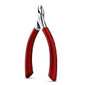 BEZOX Cuticle Clipper for Salon-Worthy Nails - Professional Half Jaw (5 mm) Cuticle Trimmers with Silicon Handle for Expert Manicures, Precision Cuticle Cutters Premium Cuticle Tool - Red