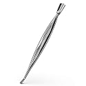 BEZOX Cuticle Pusher with Trimmer - Elegant Precision Cuticles Fork, Dual-Ended Stainless Steel Manicures and Pedicures Tool for Exquisite Nail Care - Silver