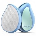 BEZOX Glass Foot File Callus Remover – Professional Foot Scrubber for Dead Skin & Cracked Heels – Premium Pedicure Tools for Feet with Anti-Slip Handle and Protective Cover - Blue