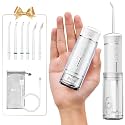 Bezvoi Mini Portable Water Flosser for Travel, 5 Modes Dental Floss, 6 Tips