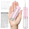 Bezvoi Mini Portable Water Flosser for Travel, 5 Modes Dental Floss, 6 Tips