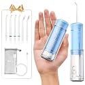 Bezvoi Mini Portable Water Flosser for Travel, 5 Modes Dental Floss, 6 Tips