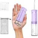 Bezvoi Mini Portable Water Flosser for Travel, 5 Modes Dental Floss, 6 Tips