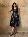 BFM Women A-line Black Knee Length Dress