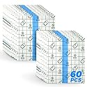 BFONS 60 Sheets Pre-Cut 4 in x 4.8 in Tattoo Aftercare Waterproof Bandages Tattoo Cover Up Tape, Tattoo Supplies Second Skin Transparent Film Wound Healing Protective Clear Sterile and Safe Bandages