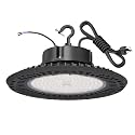 BFT UFO LED High Bay Light 240w 5000K 36,000LM 0-10V Dimmable High Bay Led Shop Lights UL 5-Foot Cable IP65 Hook Mount Shop Lights for Warehouse Workshop