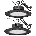 BFT UFO LED High Bay Light 240W 2PACK ETL Listed 0-10V Dimmable High Bay LED Shop Lights 36000LM 5000K High Bay LED Light with US Plug led UFO high Bay for Shop Lights