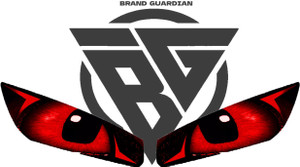 bg company sticker  decal for bike blue