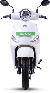 bgauss bg c12i max 20 booking for ex-showroom price with can enabled charger pearl white