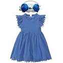 BGFKS Baby Girl Tutu Dress Elegant Lace Pom Pom Flutter Sleeve with Flower Headband Set