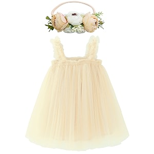 bgfks layered tulle tutu dress for toddler girlsbaby girl rainbow tutu princess skirt set with flower headband