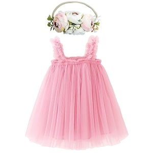 bgfks layered tulle tutu dress for toddler girlsbaby girl rainbow tutu princess skirt set with flower headband