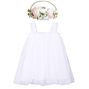 bgfks layered tulle tutu dress for toddler girlsbaby girl rainbow tutu princess skirt set with flower headband