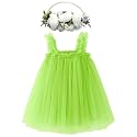 BGFKS Layered Tulle Tutu Dress for Toddler Girls,Baby Girl Rainbow Tutu Princess Skirt Set with Flower Headband.