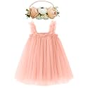 BGFKS Layered Tulle Tutu Dress for Toddler Girls,Baby Girl Rainbow Tutu Princess Skirt Set with Flower Headband.