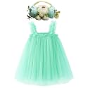 BGFKS Layered Tulle Tutu Dress for Toddler Girls,Baby Girl Rainbow Tutu Princess Skirt Set with Flower Headband.