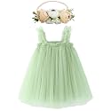 BGFKS Layered Tulle Tutu Dress for Toddler Girls,Baby Girl Rainbow Tutu Princess Skirt Set with Flower Headband.