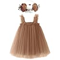 BGFKS Layered Tulle Tutu Dress for Toddler Girls,Baby Girl Rainbow Tutu Princess Skirt Set with Flower Headband.