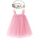 BGFKS Layered Tulle Tutu Dress for Toddler Girls,Baby Girl Rainbow Tutu Princess Skirt Set with Flower Headband.