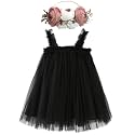 BGFKS Layered Tulle Tutu Dress for Toddler Girls,Baby Girl Rainbow Tutu Princess Skirt Set with Flower Headband.