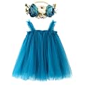 BGFKS Layered Tulle Tutu Dress for Toddler Girls,Baby Girl Rainbow Tutu Princess Skirt Set with Flower Headband.