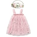 BGFKS Layered Tulle Tutu Dress for Toddler Girls,Baby Girl Rainbow Tutu Princess Skirt Set with Flower Headband.