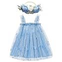 BGFKS Layered Tulle Tutu Dress for Toddler Girls,Baby Girl Rainbow Tutu Princess Skirt Set with Flower Headband.