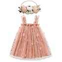 BGFKS Layered Tulle Tutu Dress for Toddler Girls,Baby Girl Rainbow Tutu Princess Skirt Set with Flower Headband.
