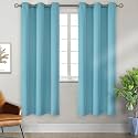 BGment Aqua Blue Room Darkening Curtains 72 Inch for Bedroom - 2 Panels