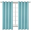 BGment Baby Blue Blackout Curtains for Bedroom 63 Inch Long - 2 Panels