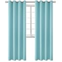 BGment Baby Blue Blackout Curtains for Living Room 96 Inch Long - 2 Panels
