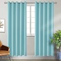 BGment Baby Blue Blackout Curtains for Living Room 84 Inch Long - 2 Panels