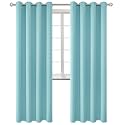 BGment Baby Blue Blackout Curtains for Living Room 84 Inch Long - 2 Panels