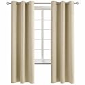 BGment Beige Room Darkening Curtains 72 Inch for Bedroom - 2 Panels