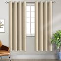 BGment Beige Room Darkening Curtains 72 Inch for Bedroom - 2 Panels